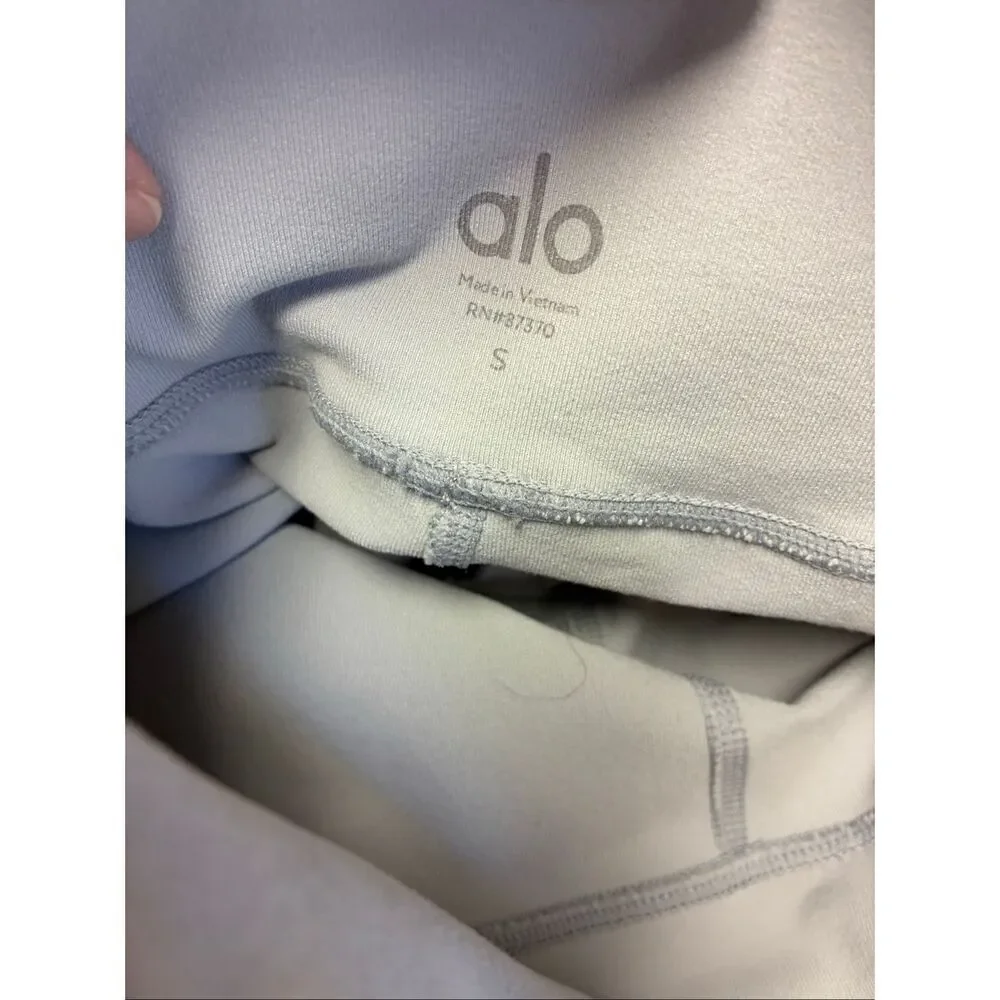 ALO Moto with Sheer Cutouts in Light Gray Size S